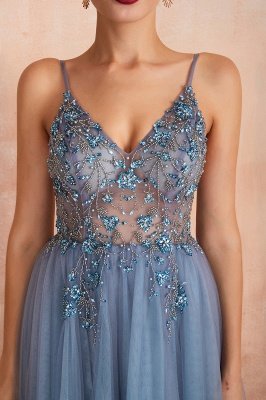 Charlotte | New Arrival Dusty Blue, Pink Spaghetti Strap Prom Dress with Sexy High Split, Evening Gowns Online_6
