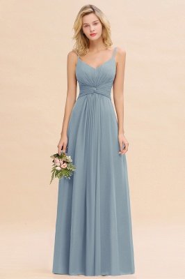 Elegant Ruffles Spaghetti Straps Simple Prom Dresses | A-Line Sleeveless Backless Evening Dresses_40