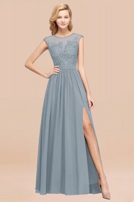 A-line Chiffon Lace Jewel Sleeveless Floor-Length Bridesmaid Dresses with Appliques_40