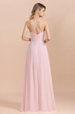 Dreamful Straps Aline Розовое платье для свадебной вечеринки Пляжное свадебное платье_3