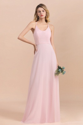 Dreamful Straps Aline Розовое платье для свадебной вечеринки Пляжное свадебное платье_7