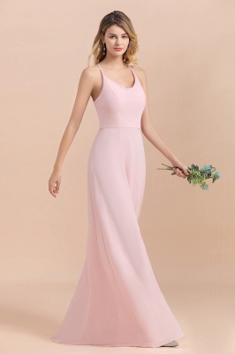 Dreamful Straps Aline Розовое платье для свадебной вечеринки Пляжное свадебное платье_8