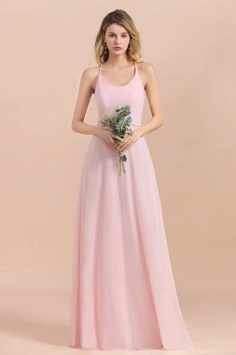 Dreamful Straps Aline Розовое платье для свадебной вечеринки Пляжное свадебное платье_4