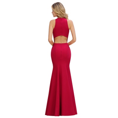 Sexy Halter Mermaid Evening Maxi Gown Side Slit Party Dress_12