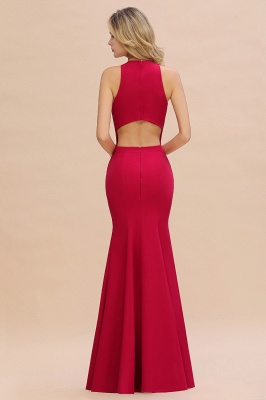 Sexy Halter Mermaid Evening Maxi Gown Side Slit Party Dress_11