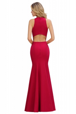 Sexy Halter Mermaid Evening Maxi Gown Side Slit Party Dress_10