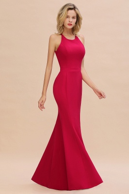 Sexy Halter Mermaid Evening Maxi Gown Side Slit Party Dress_8