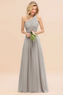 Elegant Ruffles One Shoulder Prom Dresses | A-Line Sleeveless Evening Dresses_30
