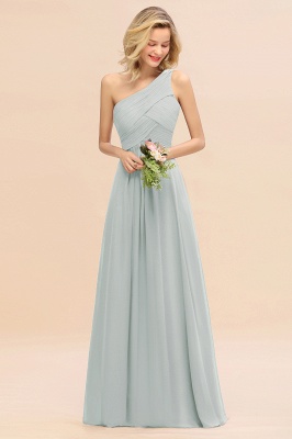 Elegant Ruffles One Shoulder Prom Dresses | A-Line Sleeveless Evening Dresses_38