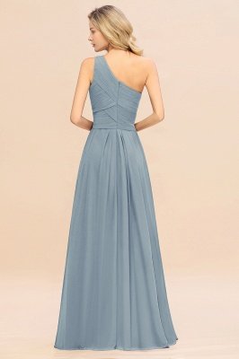 Elegant Ruffles One Shoulder Prom Dresses | A-Line Sleeveless Evening Dresses_52