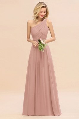 Elegant Ruffles One Shoulder Prom Dresses | A-Line Sleeveless Evening Dresses_6