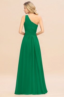 Elegant Ruffles One Shoulder Prom Dresses | A-Line Sleeveless Evening Dresses_49