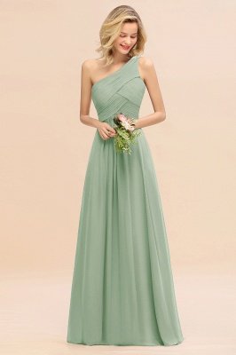 Elegant Ruffles One Shoulder Prom Dresses | A-Line Sleeveless Evening Dresses_41