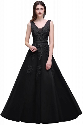 ADDYSON | Платье для невесты с тюльпанами длиной до пола с аппликациями_8