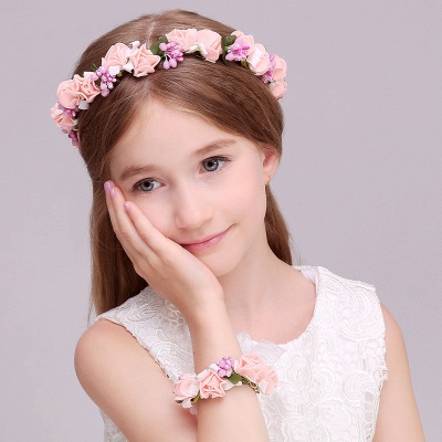 Bandeaux en ruban de fleur de soie avec corsage au poignet_3