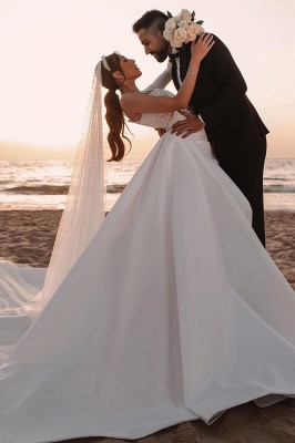 Сексуальное атласное свадебное платье с оборками на одно плечо и блестками Seqiuns, русалка, со шлейфом-шлейфом_3