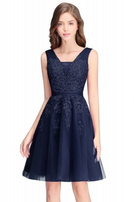 ADDILYNN | Uma linha do joelho-comprimento vestido de baile de tule com apliques_7