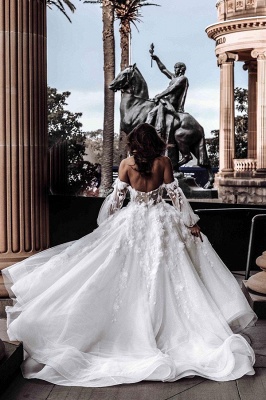 Сексуальное свадебное платье без рукавов в форме сердца, белое кружевное свадебное платье с цветочным рисунком 3D_5