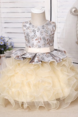 Lavender Sleeveless lace applique pricess flower girl dress_9