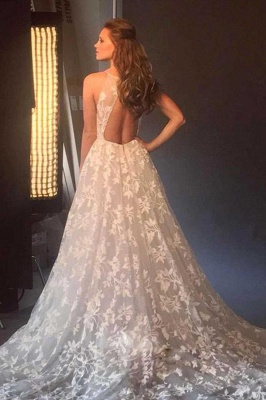 Vestido de novia de encaje con forma de corazón, vestidos de novia blancos_2