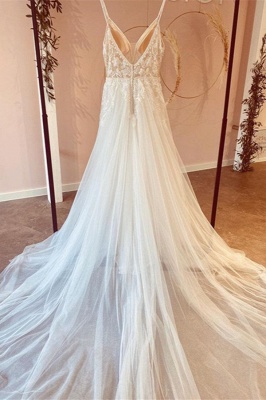 Элегантные свадебные платья из тюля с рукавами и длинным свадебным платьем_2