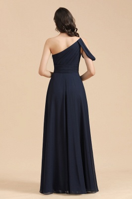 Navy Blue Plus Size Bridesmaid Dresses One-Shoulder Engagement Robe Birthday Gift for Women_6