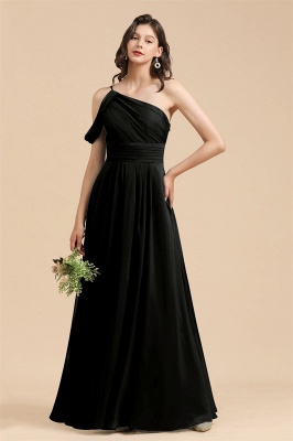 Navy Blue Plus Size Bridesmaid Dresses One-Shoulder Engagement Robe Birthday Gift for Women_14