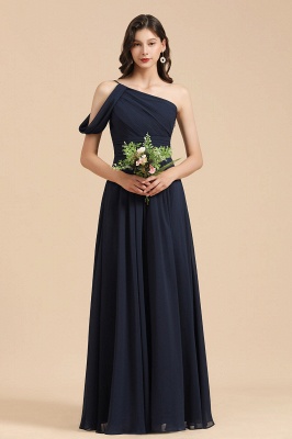 Navy Blue Plus Size Bridesmaid Dresses One-Shoulder Engagement Robe Birthday Gift for Women