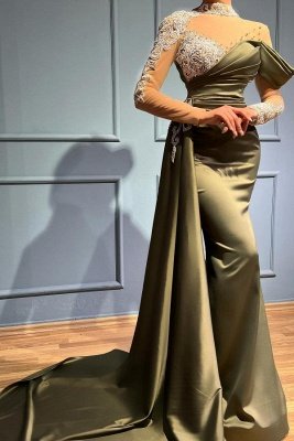 Sage off the shoulder mermaid prom dress with train_3