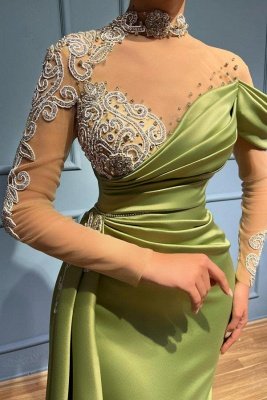 Sage off the shoulder mermaid prom dress with train_2