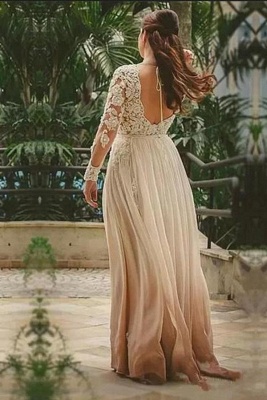 Модное платье выпускного вечера с длинным рукавом и высоким вырезом_2
