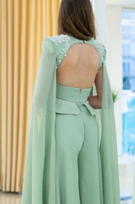 Trendy Sleeveless Backless Floor-Length Chiffon Prom Dress Jumpsuit_3
