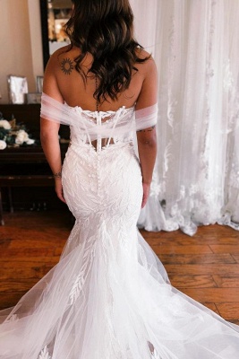 Fabulous Sweetheart Floor Length Mermaid Wedding Dress_2