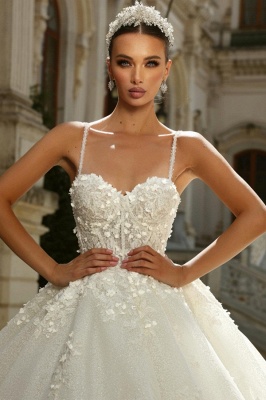 Luxury Ivory Sweetheart Ball Gown Wedding Dress_3