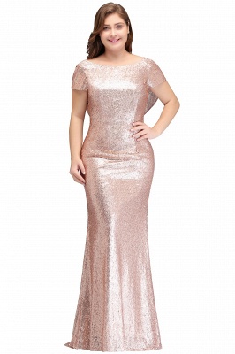 Charming Sequins Mermaid Bridesmaid Dress Floor Length Party Dress_15