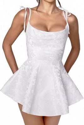 Amazing Ruffle Satin Short Party Dress Strapless Mini Homecoming Dress_1