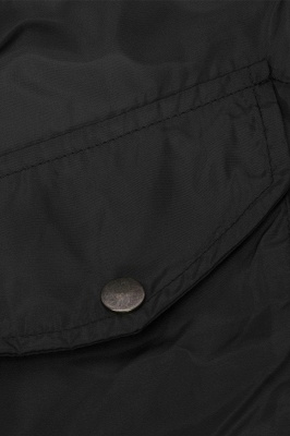 Graue Kunstpelz Langarm Hoddies Schwarze Tasche Winterjacke Online_3