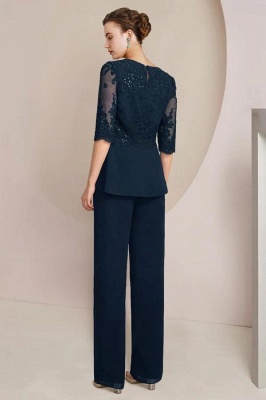 Elegante gola alta chiffon lantejoulas coluna vestidos de baile_4