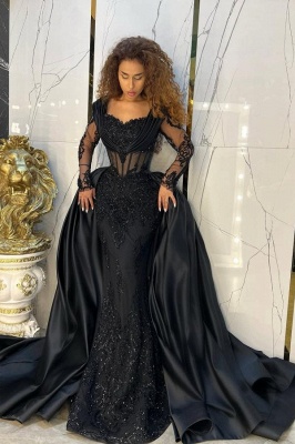 Lindos vestidos de baile de renda com apliques de coração e manga comprida_4