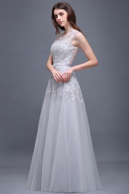 ADDILYN | A-line Floor-length Tulle Prom Dress with Appliques_13