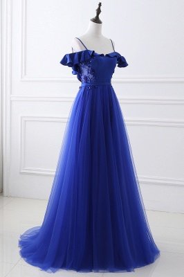 Superbe robe de bal robe de bal épaule bleu_4