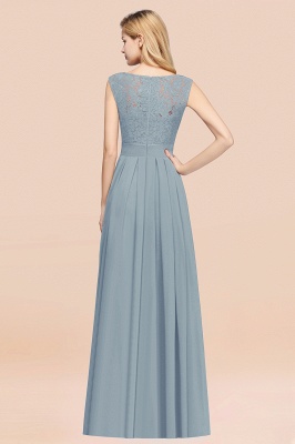 A-line Chiffon Lace Jewel Sleeveless Ruffles Floor-length Bridesmaid Dress_53