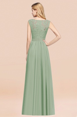 A-line Chiffon Lace Jewel Sleeveless Ruffles Floor-length Bridesmaid Dress_51