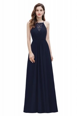 Straps Bateau A-line Sequins Evening Maxi Dress Elegant Chiffon Prom Dress_13