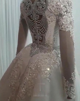 Элегантное свадебное платье с длинными рукавами и русалкой_2