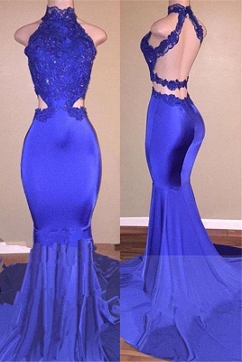 Lace Appliques Mermaid Evening Gowns | Prom Dress_1