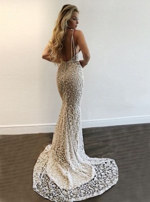 Precioso vestido de fiesta con cuello en V | Lace Mermaid vestidos de noche BA9393_3